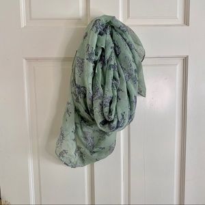 Francescas Scarf Elephant Print Green